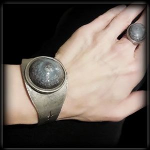 S.W. Eclipse Crackle Cuff Bracelet